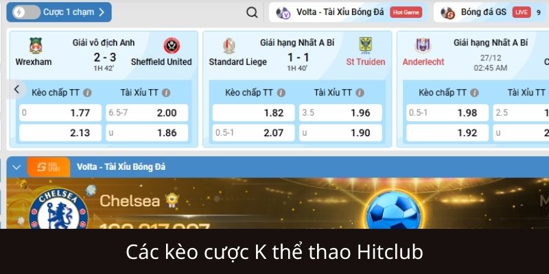 Khám phá các loại kèo "ăn khách" nhất tại sảnh K Thể Thao Hitclub 